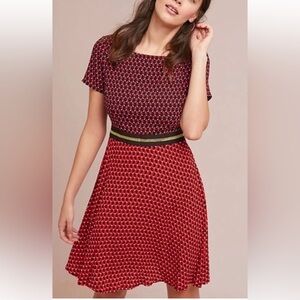 Maeve by Anthropologie Amici Color block Bunny rabbit novelty Dress size 6